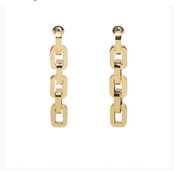 $110 New Eddie Borgo Chain link Surpa earrings - Picture 1 of 6